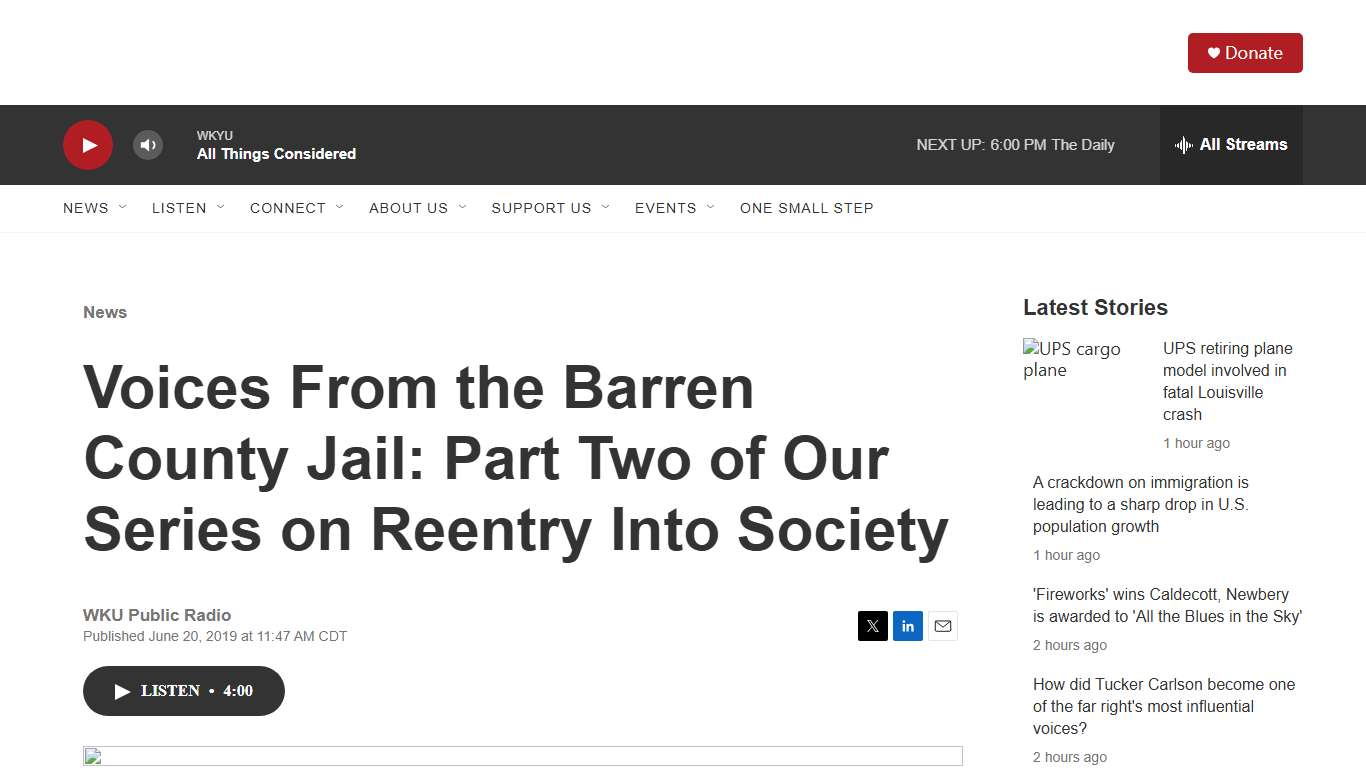 Voices From the Barren County Jail: Part Two of Our Series on Reentry Into Society